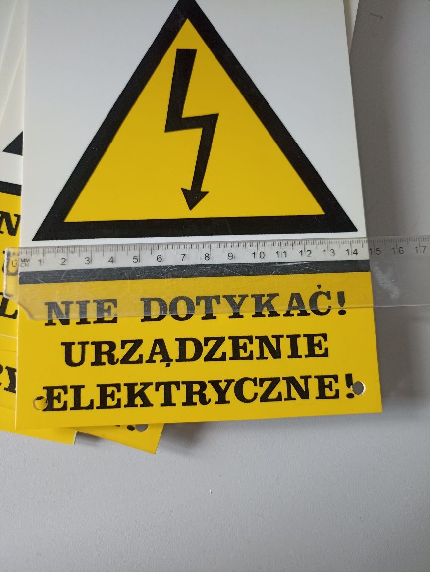 Tabliczka Nie dotykać urządzenie elektryczne 15x21cm