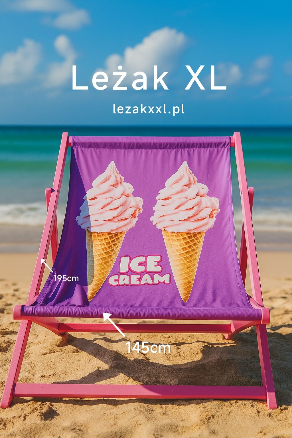 Leżak ogrodowy duży XXL