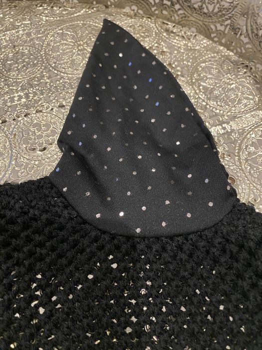 Czarne nauszniki dla konia w rozmiarze pony