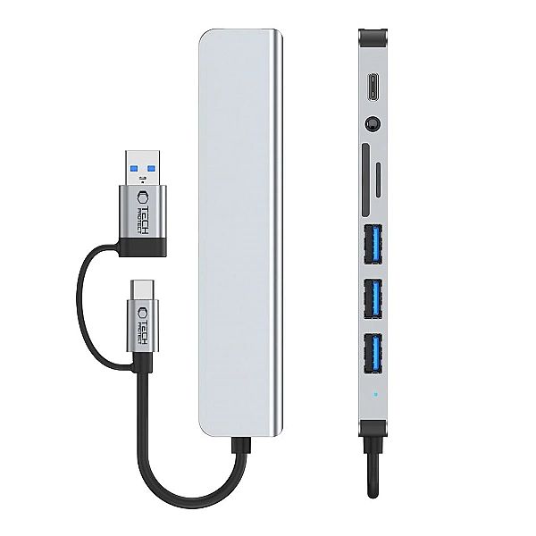 Tech-Protect Hb06 Hub Adapter 9In1 Type-C + Usb2.0 + Usb3.0 + Sd/Tf +