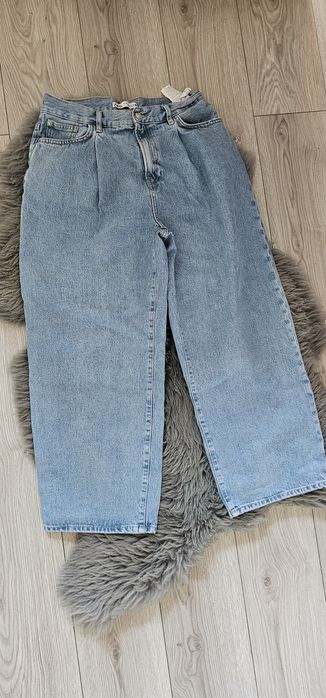 Spodnie zara jeansy jeans Rozmiar L 40 jasne niebieskie wysoki stan