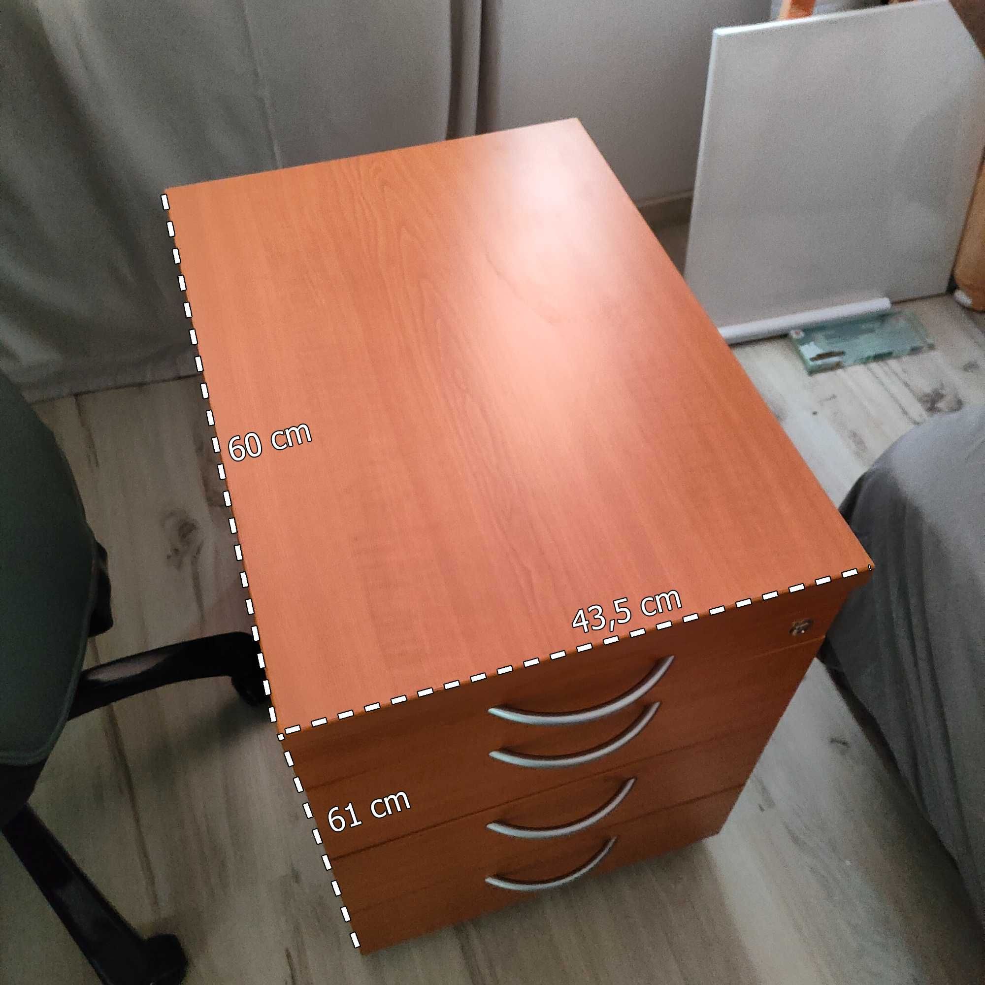 Duże biurko robione na wymiar z szafeczką/komodą
