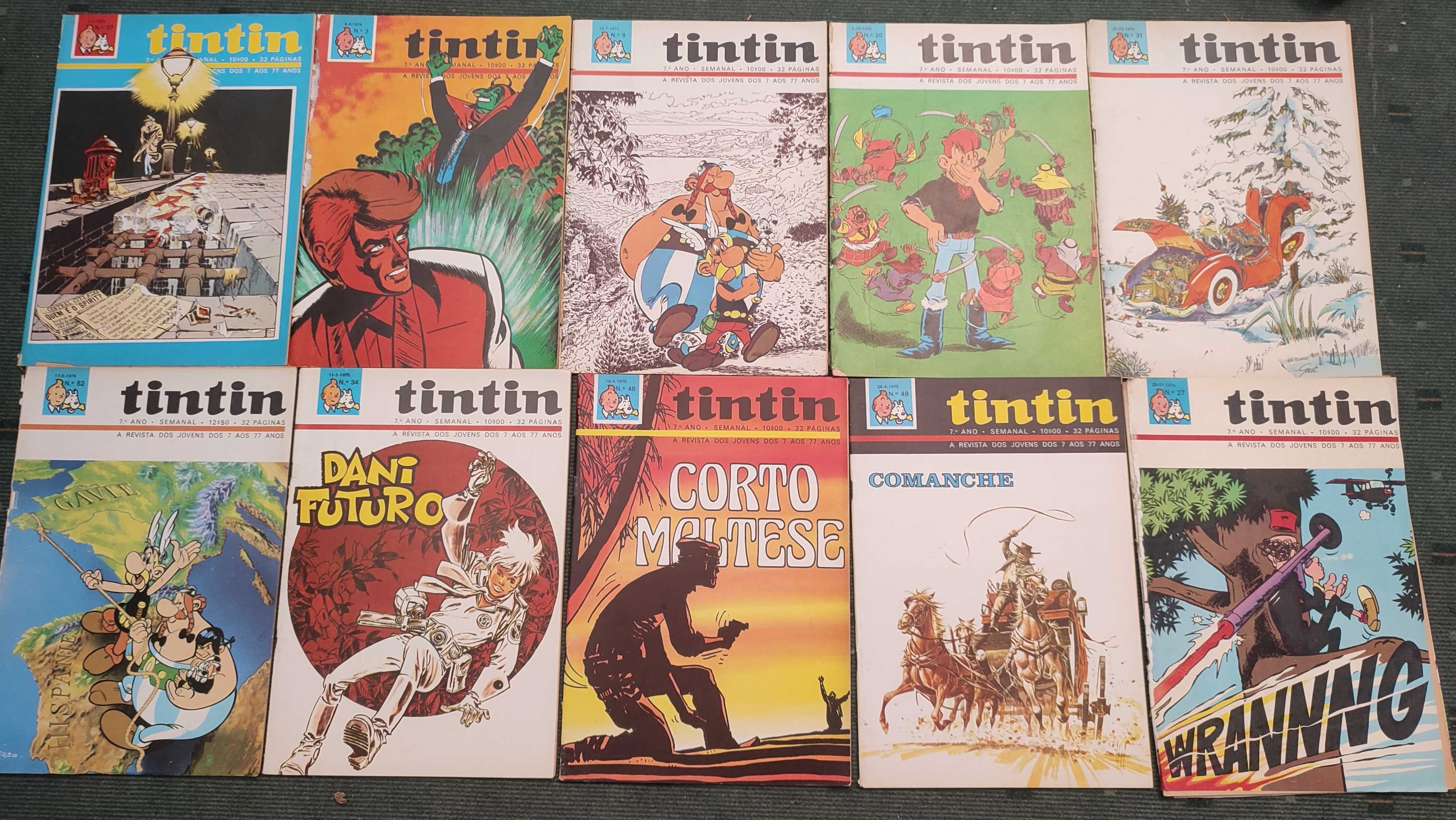 Revistas Tintin - 7º ano completo - 52 Revistas
