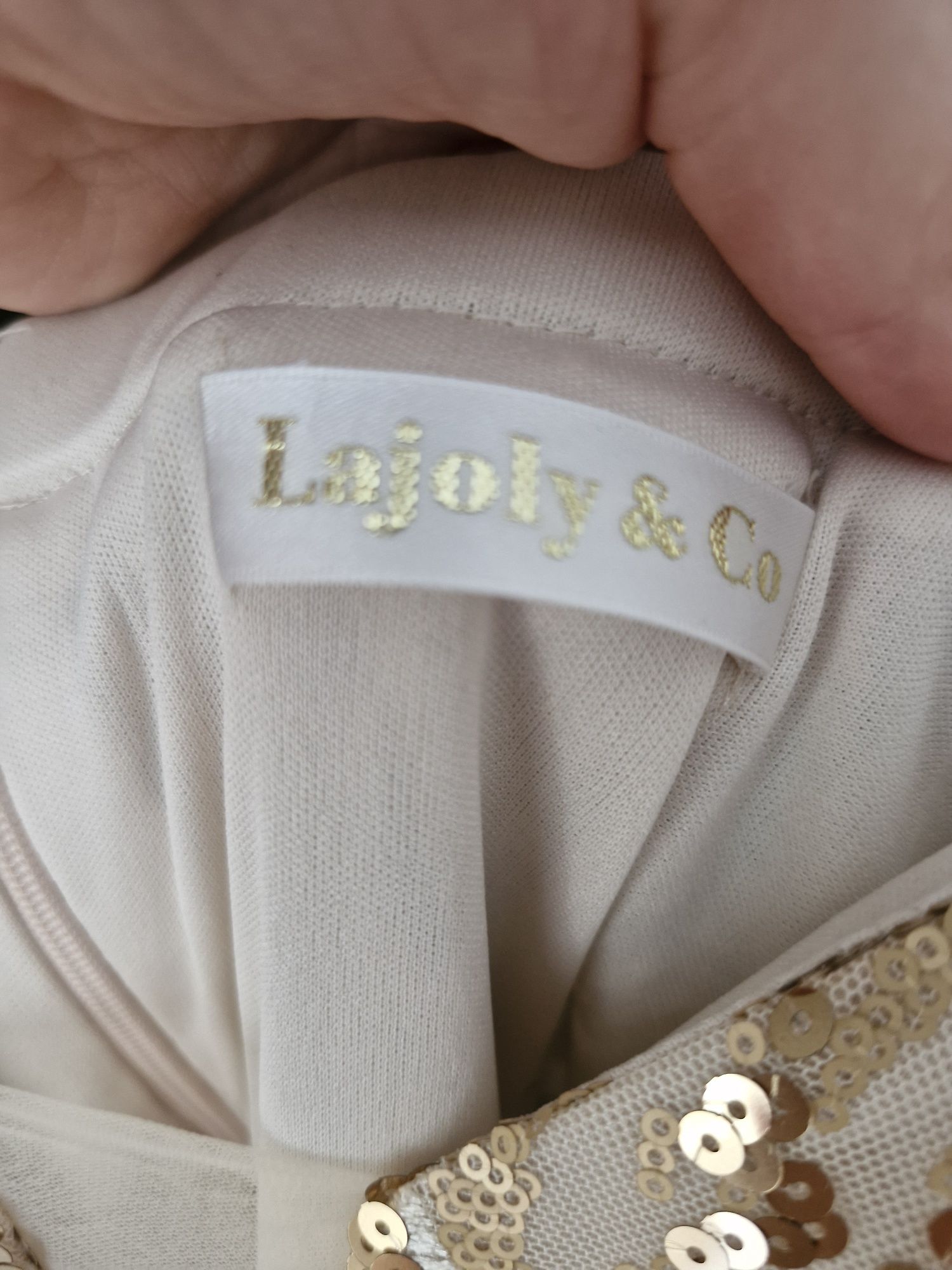 Sukienka lajoly&co zlota cekinowa s