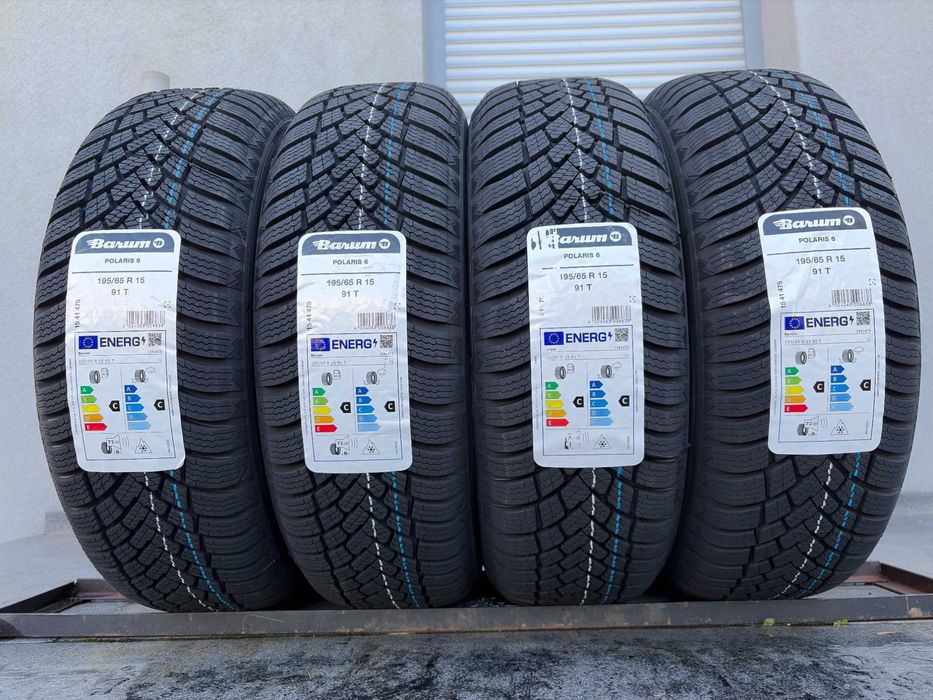 4szt zimowe 195/65R15 Barum Polaris 6 prod. 2025rok! 91T C,C,72db gwar