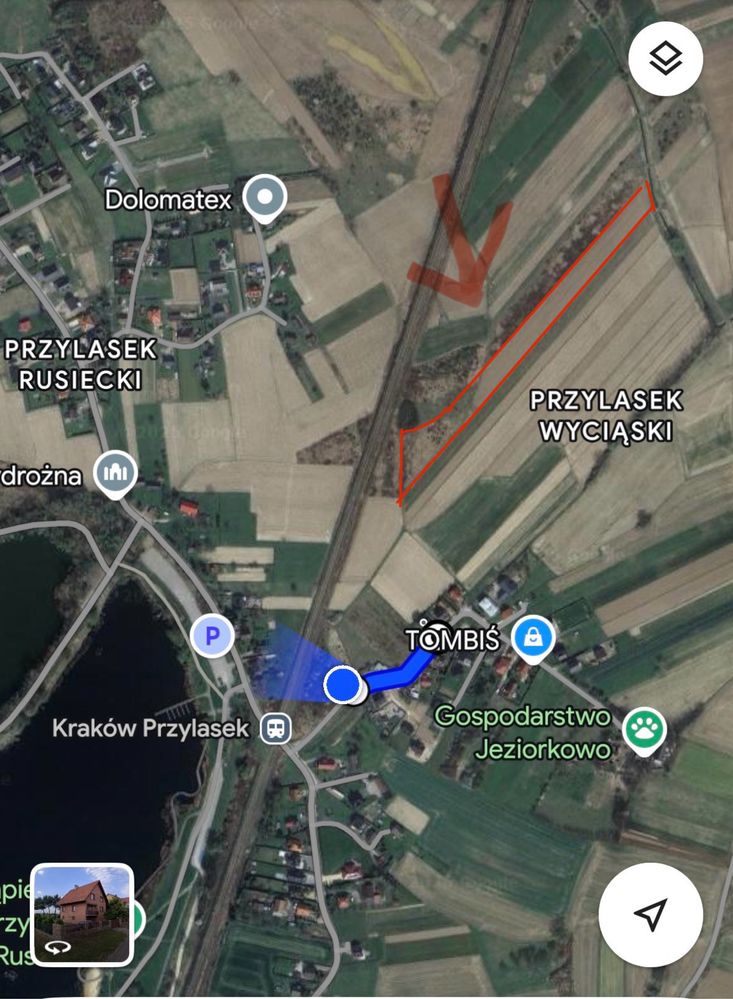 Dzialka rolna 77 ar Przylasek Wyciąski
