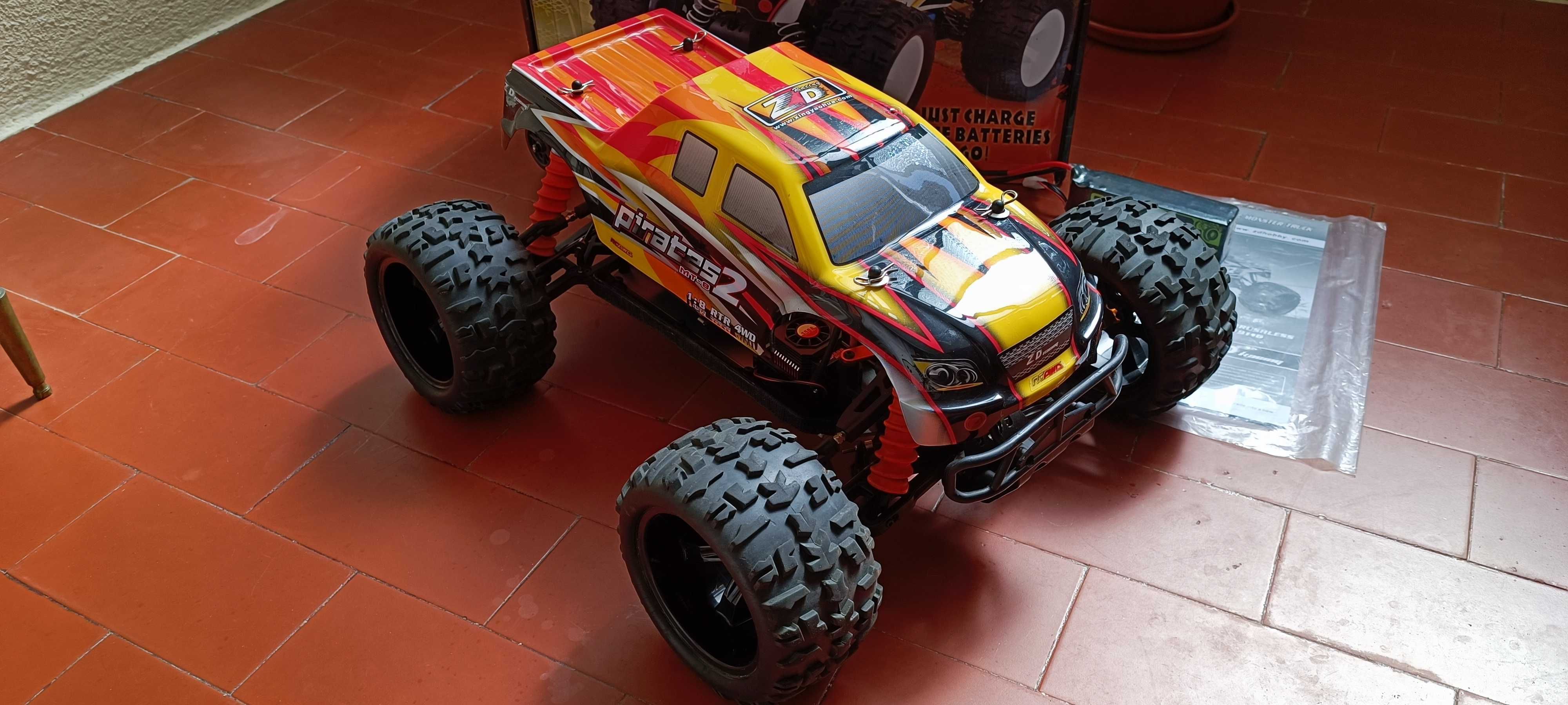 Carro telecomandado escala 1/8 com upgrades e extras até 6S Lipo