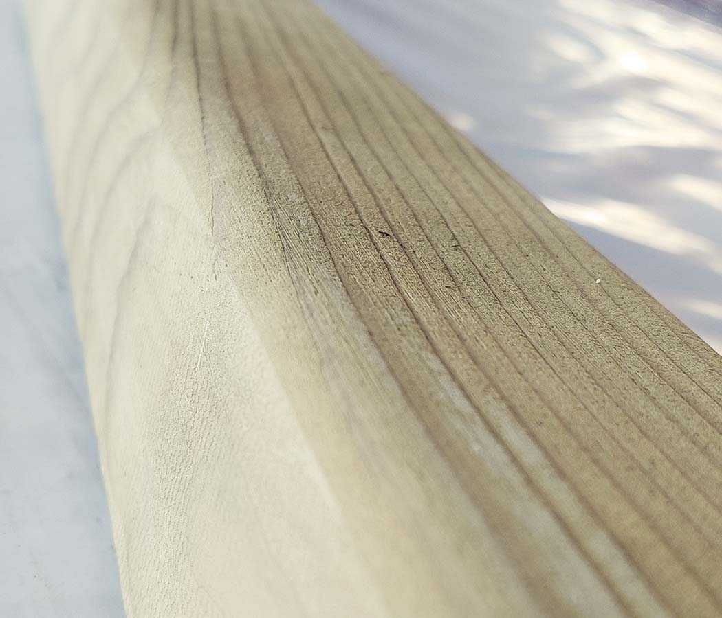 Słupek drewniany 7x7x180 cm z zaokrągloną główką