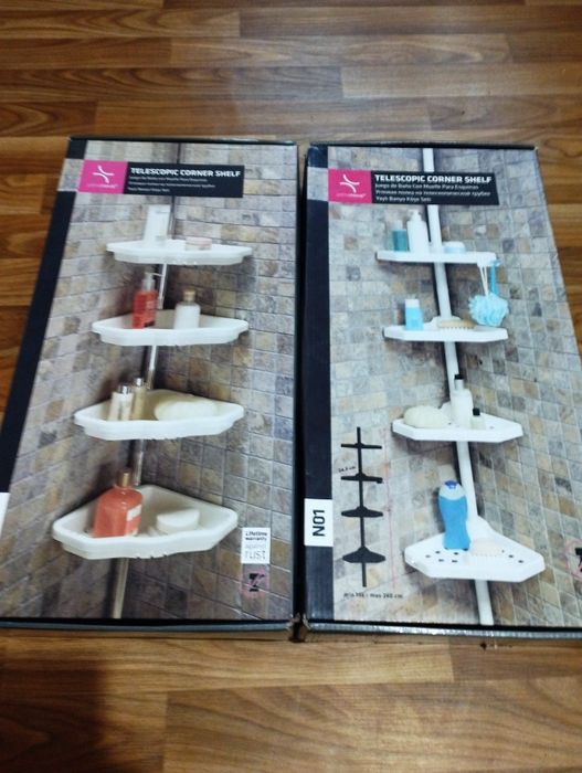 Поличка для ванної кімнати на распорці