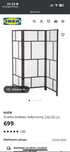 Parawan ikea risor 185 x 216