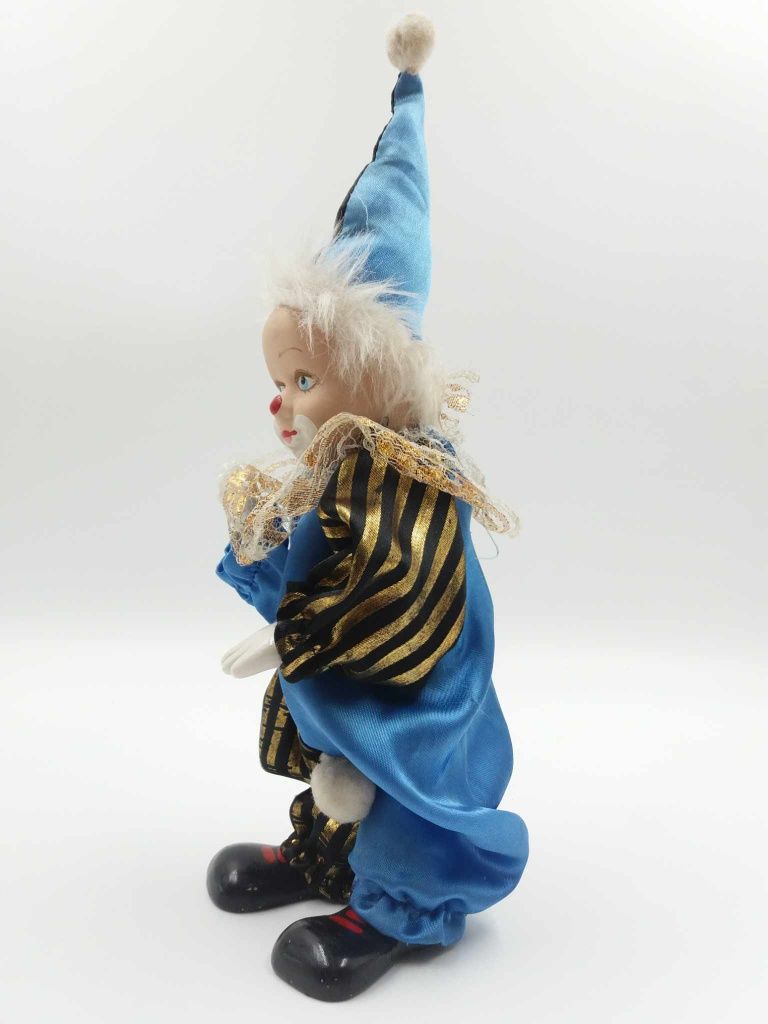 Ciekawa porcelanowa figurka clowna klaun klown PRL