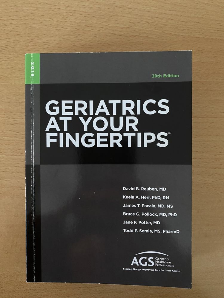 Livro “Geriatrics at your fingertips” 20th edition 2018