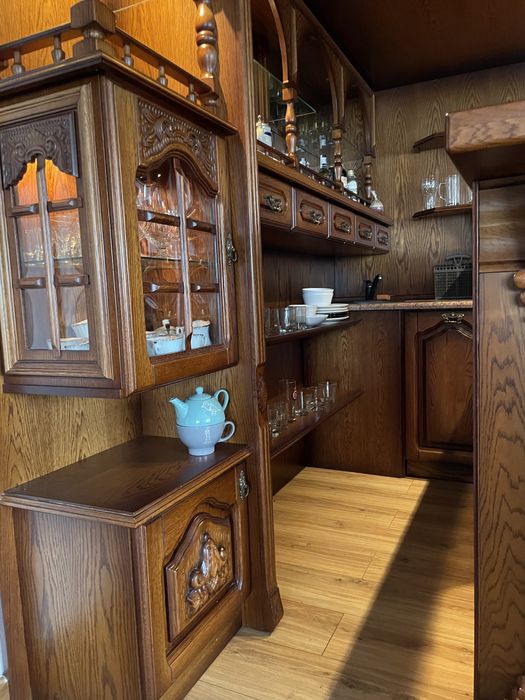 Barek dębowy, barek drewniany, bufer, hokery