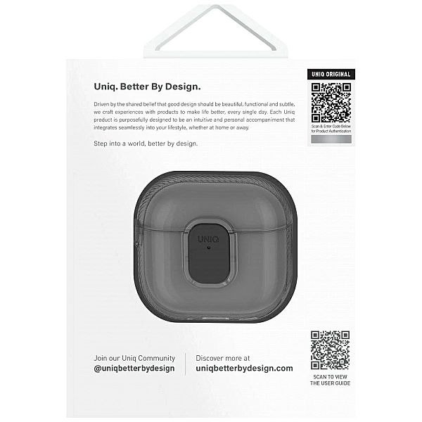Etui UNIQ Glase Pro do AirPods 4 - pomarańczowe