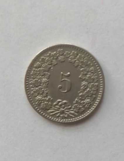 Moneta Szwajcaria 5 rappen 1900 rok