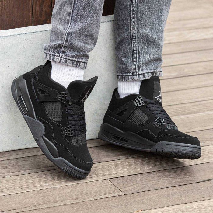 Кросівки Air Jordan Retro 4 Black Cat 36-45 (Оплата при отриманні)