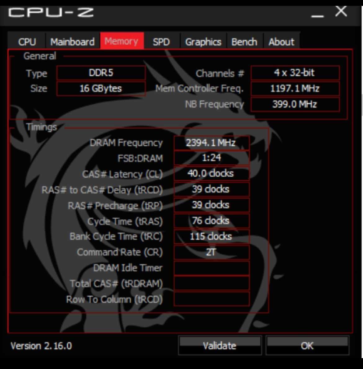 Pamięć RAM 2×8GB DDR5 4800MHz SODIMM SK Hynix | Laptop MSI