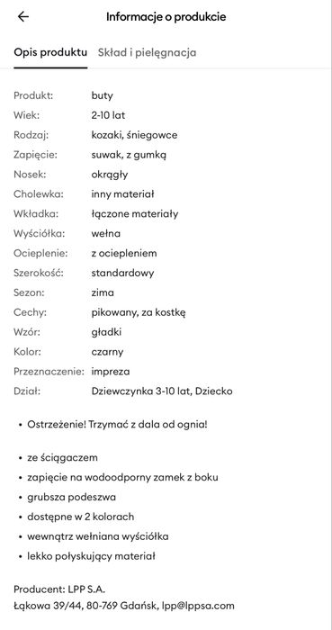 Nowe kozaki dziewczęce Sinsey rozm.34/dł. wkł.23cm