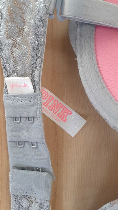 VS Victoria's Secret Pink Bra biustonosz 32C 70C push up koronka