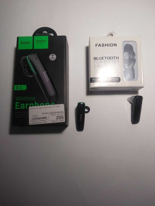 Гарнитура блютуз BLUETOOTH. Новые, 2 шт.. Родная упаковка.