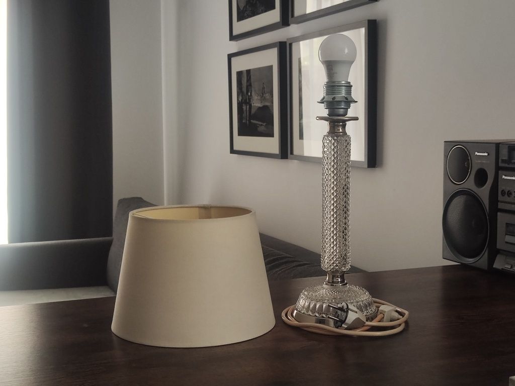 Lampa Graeco Leuchten, Niemcy, kryształ i chrom, wysokość 45 cm