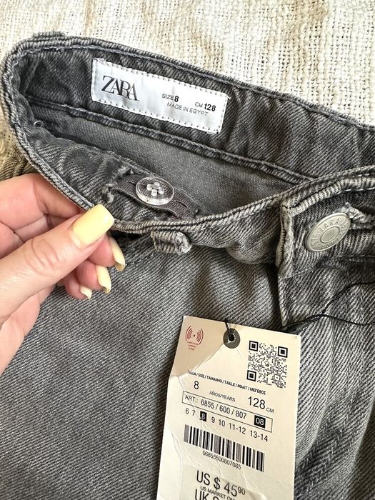 Широкі джинси Zara на дівчинку 8 років, джинси Zara