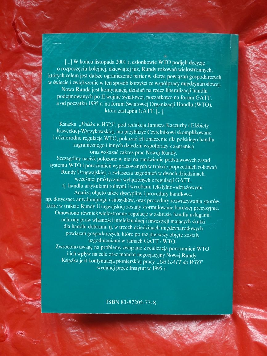 Książka POLSKA W WTO 2002rok