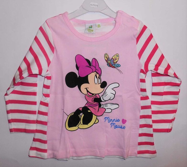 WYPRZEDAŻ 12 szt Bluzka dziewczęca Myszka Minnie paski