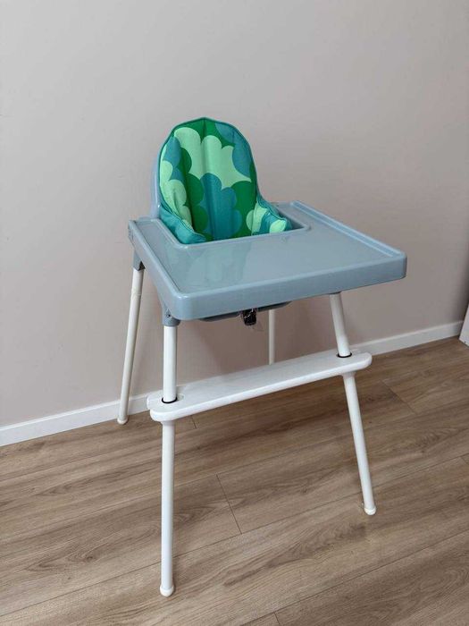IKEA ANTILOP стільчик для годування + підніжка+подушка з чохлом 3 види