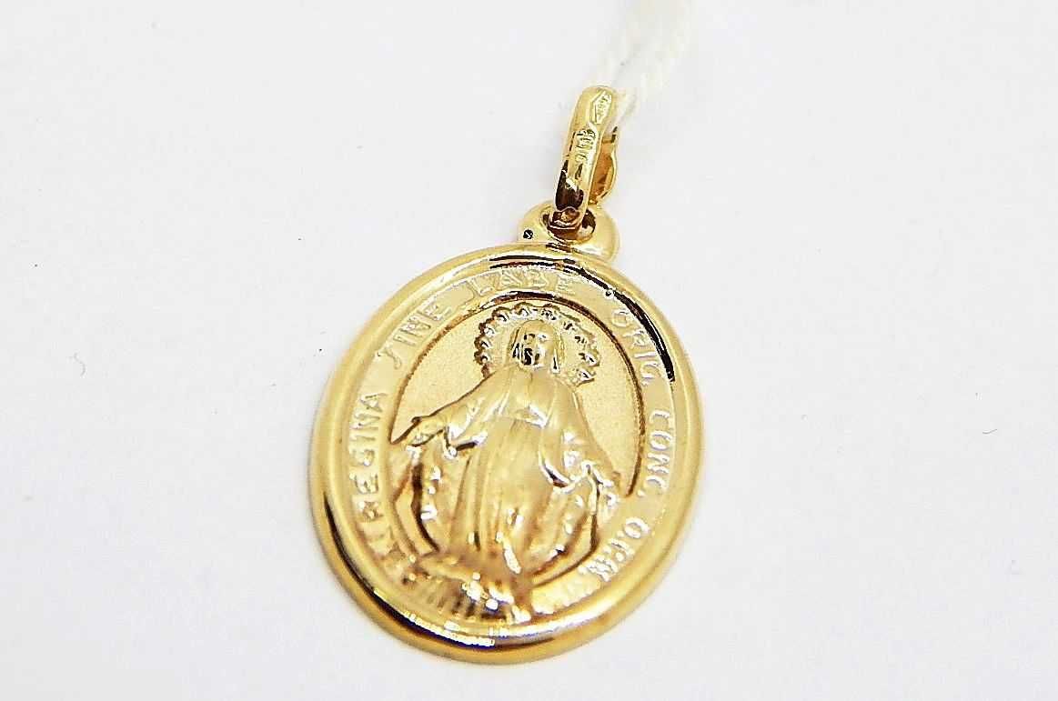 Złota zawieszka medalik szkaplerz Matka Boska złoto pr. 333 waga 1,9 g