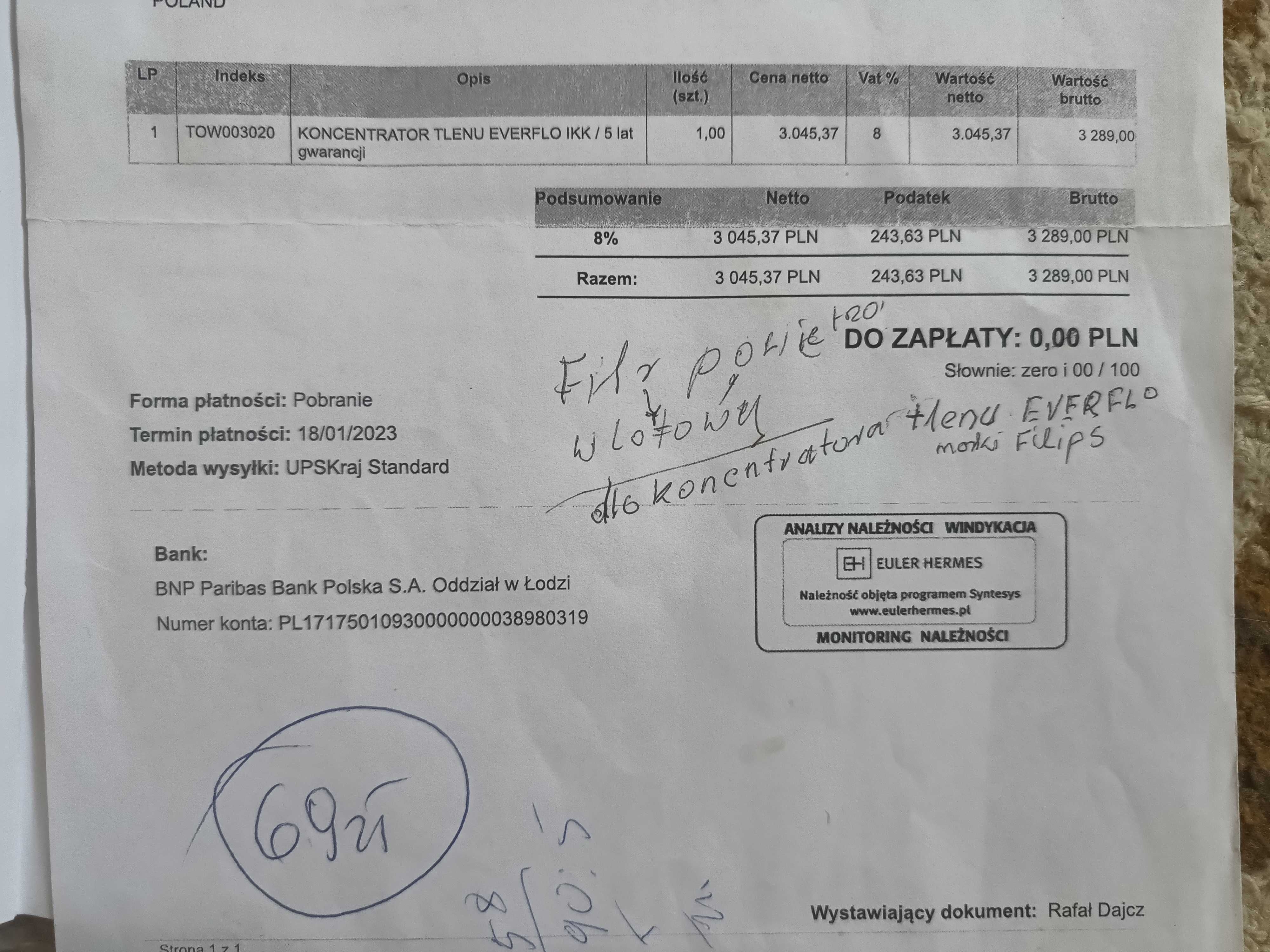 Koncetrator tlenu EVERFLO IKK -Na Gwarancji do 2028!