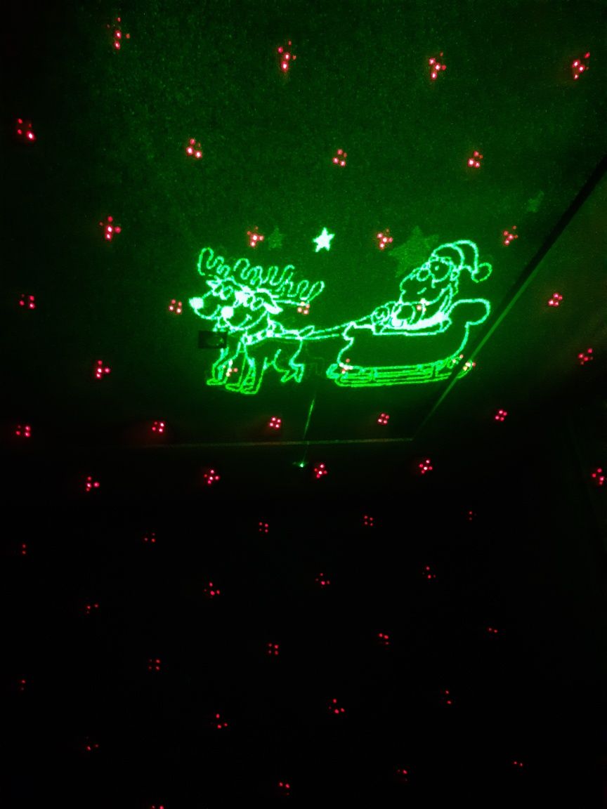 Projektor laserowy z animacją.