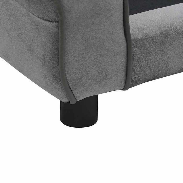 Vidaxl Sofa Dla Psa, Ciemnoszara, 72X45X30 Cm, Pluszowa