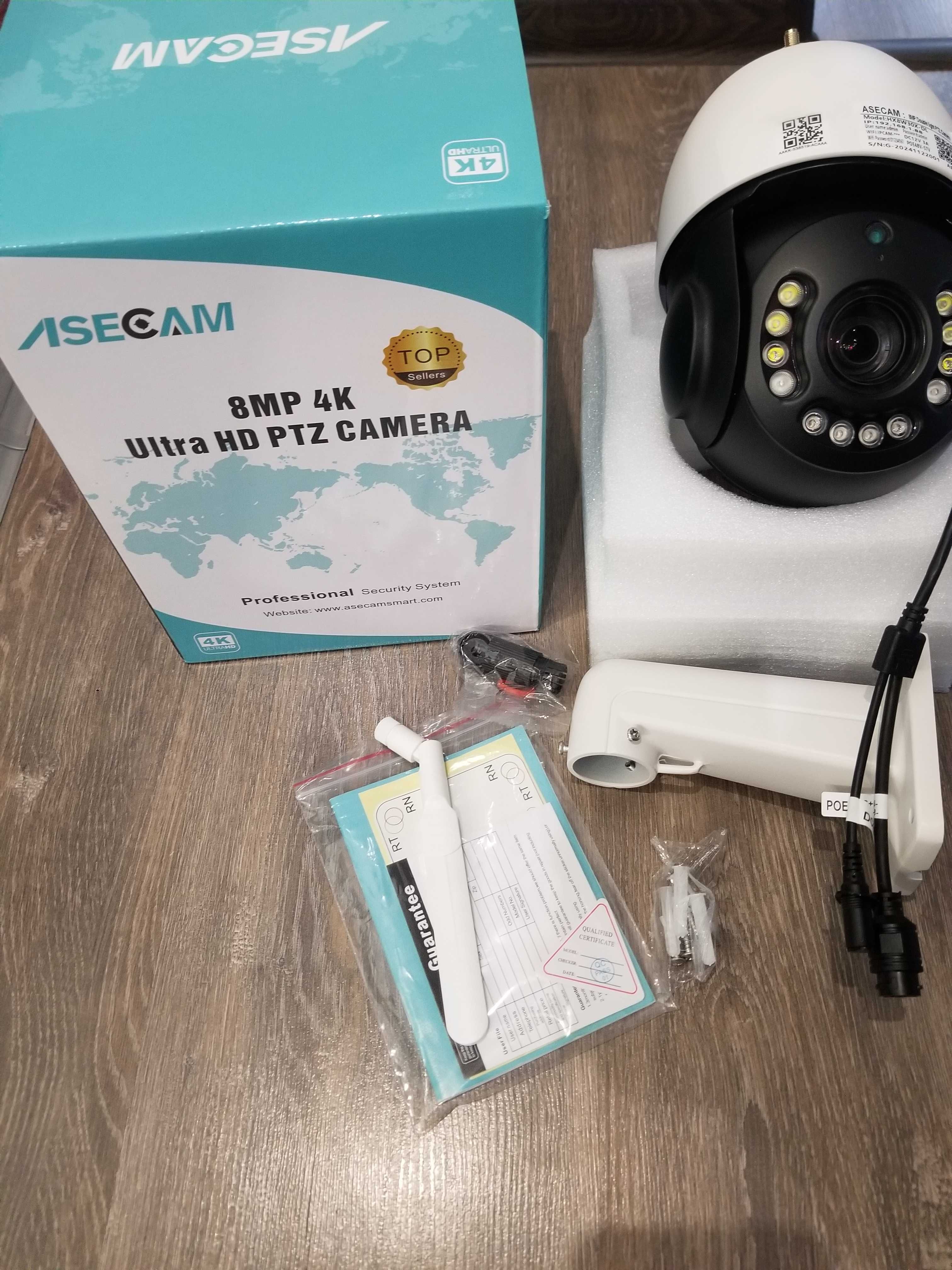 Відеокамера Wifi POE asecam 8mp Soni IMX415, 4k ip 30x zoom
