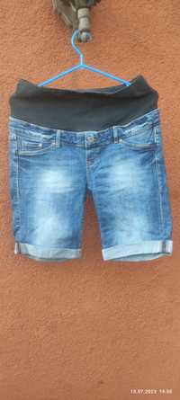 Szorty ciążowe spodenki rybaczki jeansy h&m mama 38