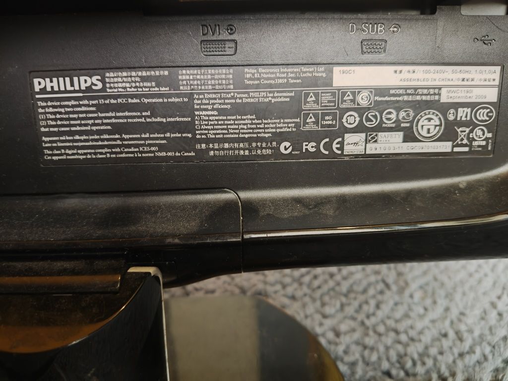 Monitor philips 1440x900 75hz