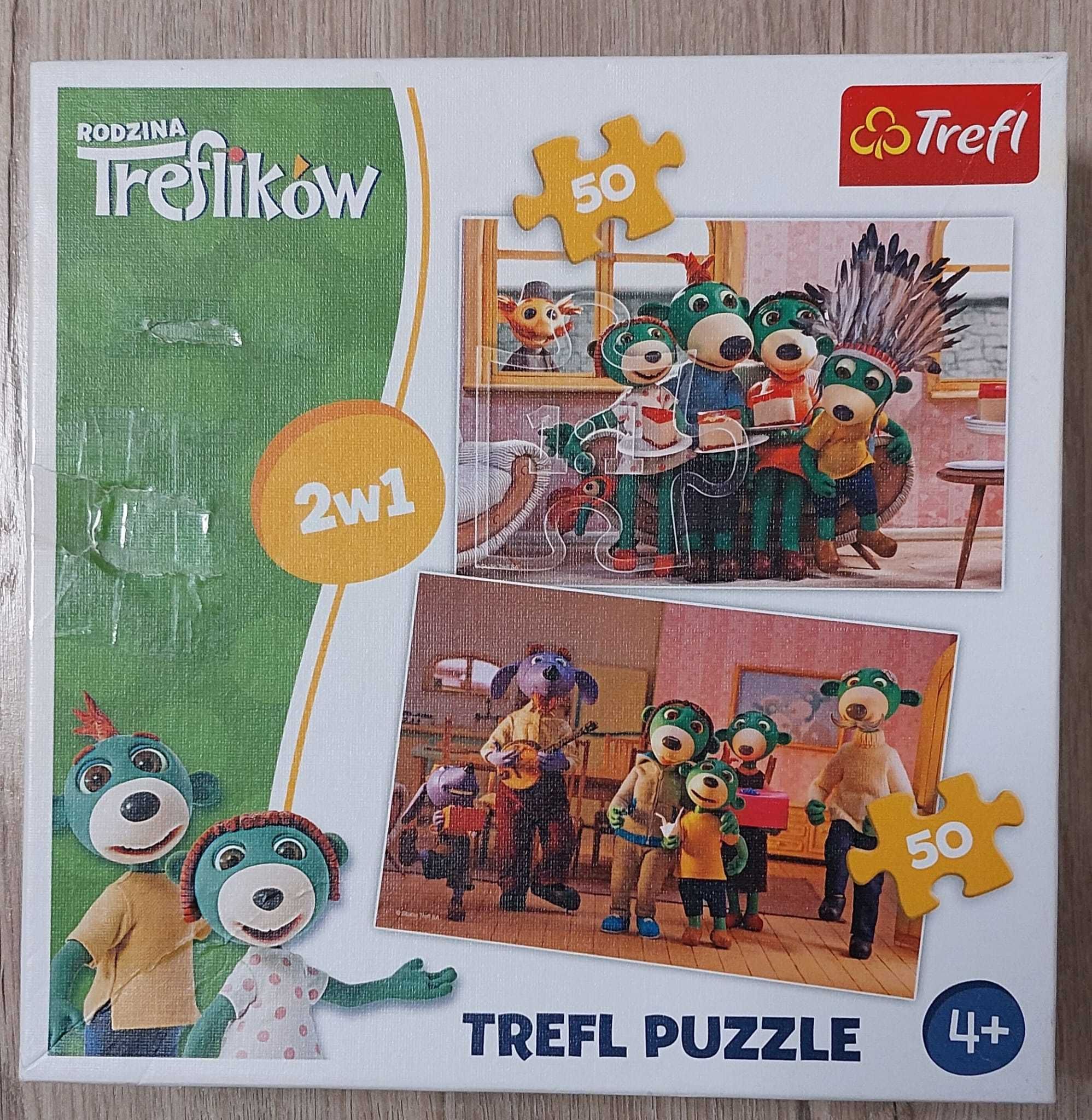 Trefl, Puzzle 2w1, 2x50 el. Trefliki