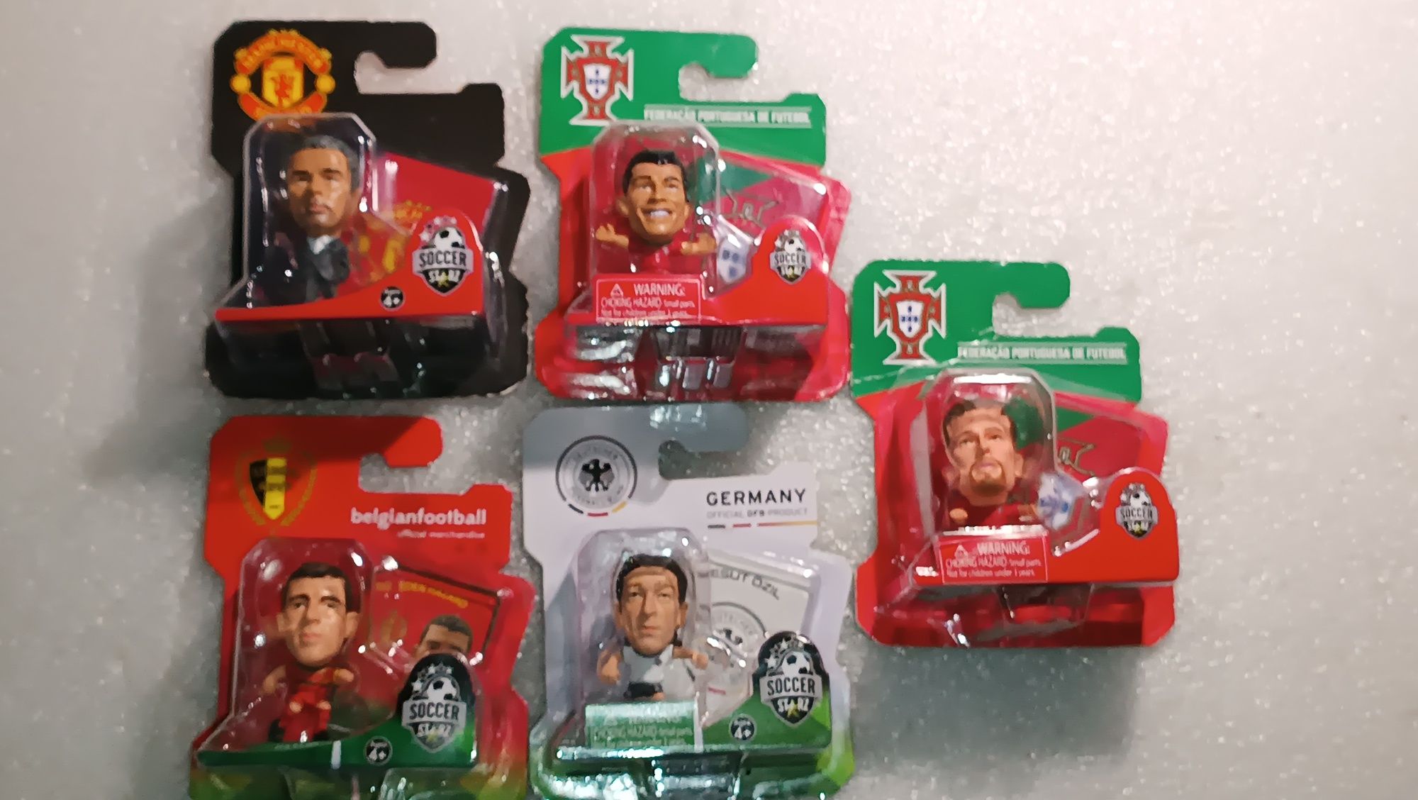 5 Mini Figuras futebol oficiais Soccer Stars - Seladas