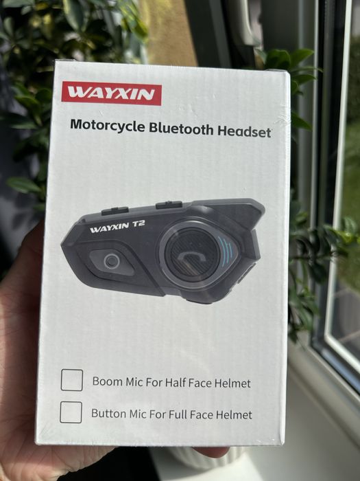 Interkom motocyklowy 2 kaski WAYXIN T2 Bluetooth 5.0 100m Redukcja sz.