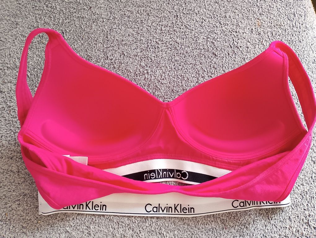 Stanik biustonosz sportowy Calvin Klein różowy  L/G 38