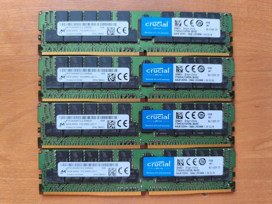 Micron 64GB ECC DDR4 2666 PC4-21300 Reg серверная