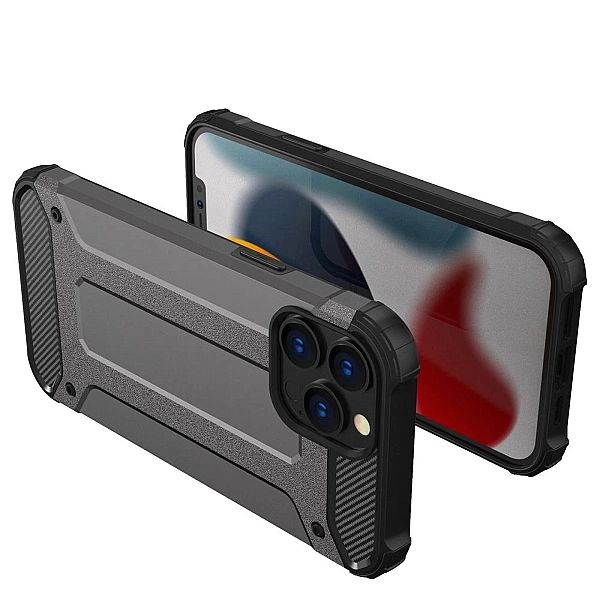 Hybrid Armor etui iPhone 14 Pro Max pancerny hybrydowy pokrowiec czarn