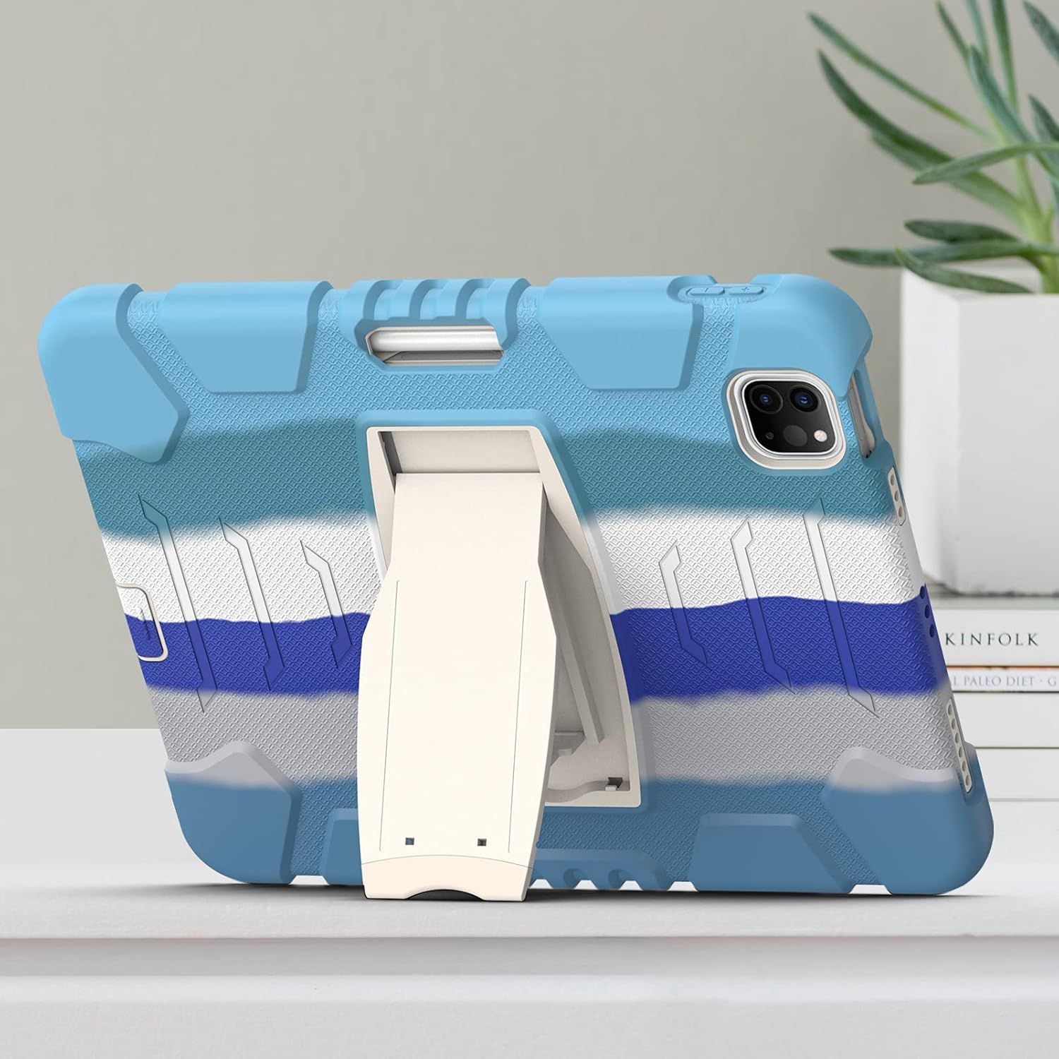 Etui do iPad Pro 5/4/3 12.9" z Podstawką i Miejsce na Rysik Niebieskie