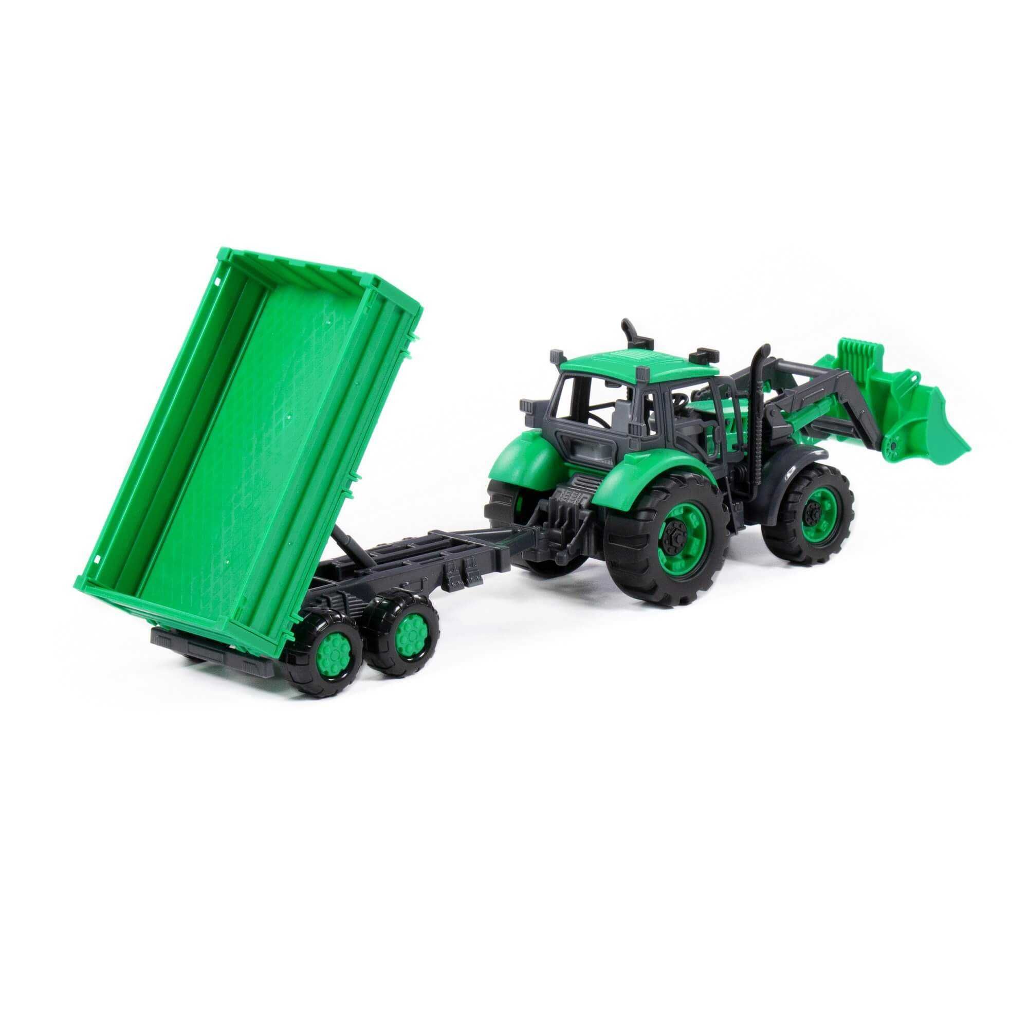 DUŻY TRAKTOR ładowarka PRZYCZEPA Z napędem 44cm