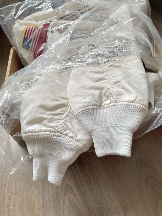 Куртка бомбер Біла NASA Alpha cp Industries Ma-1  wax rl