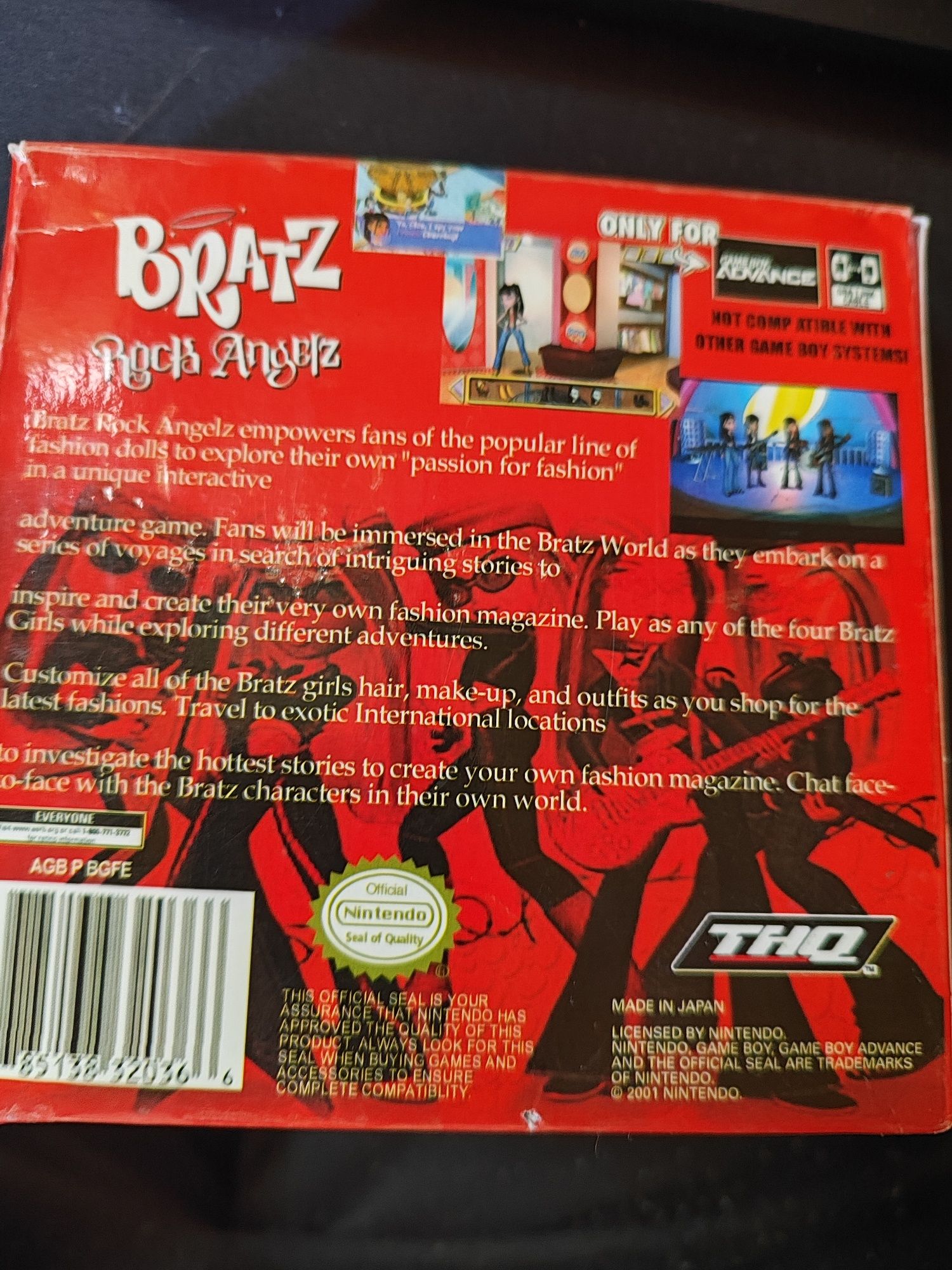 Bratz rock angelz gameboy advance GBA