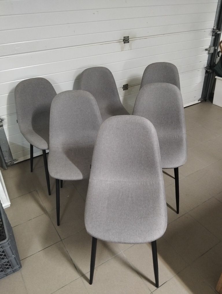 Conjunto de 6 cadeiras Sklum de cor cinza