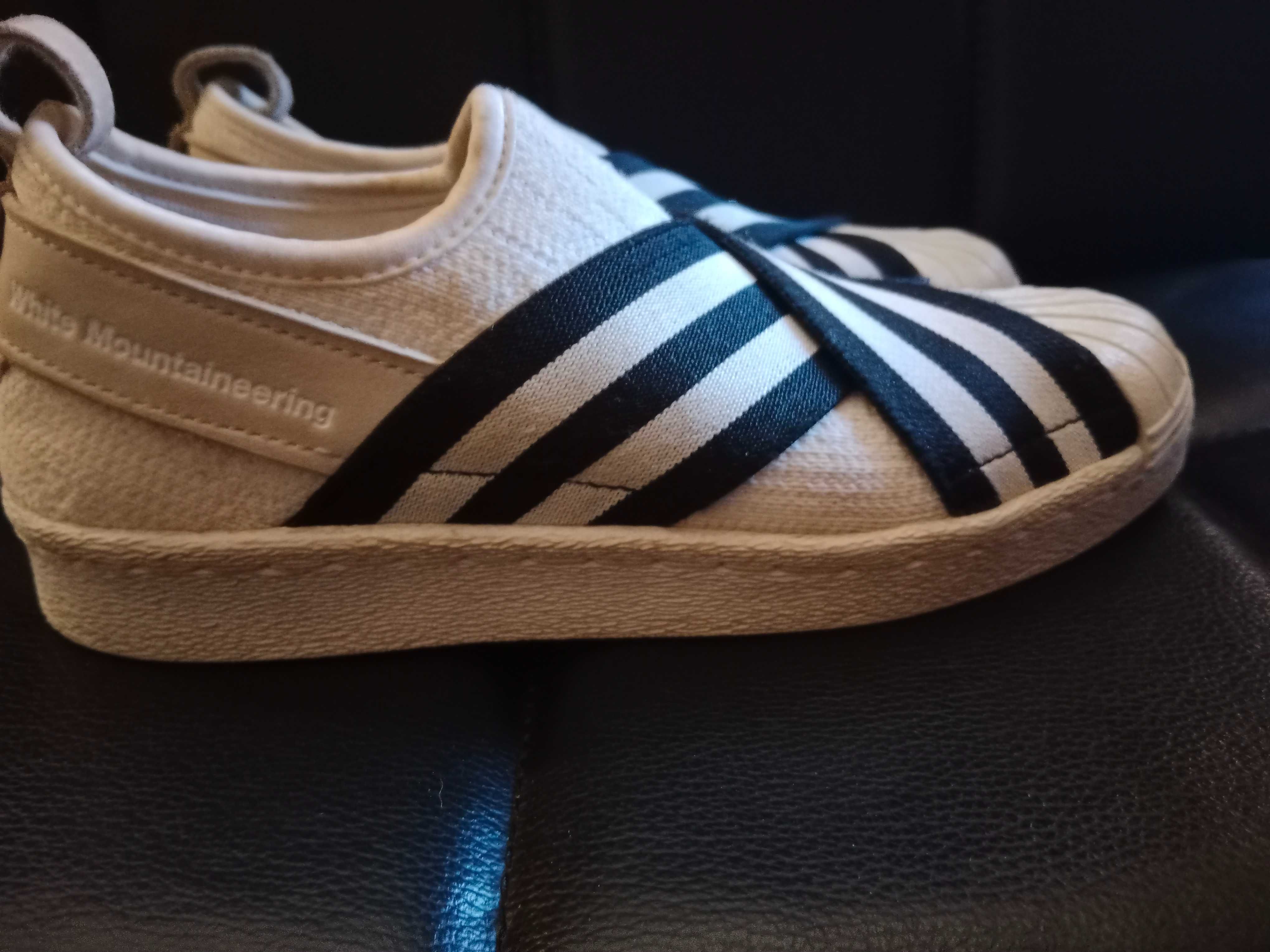 Adidas Superstar slip on x White Mountaineering, tamanho 36