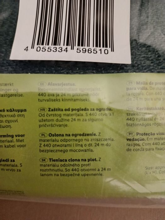 Osłona na balkon 100 x 500 cm