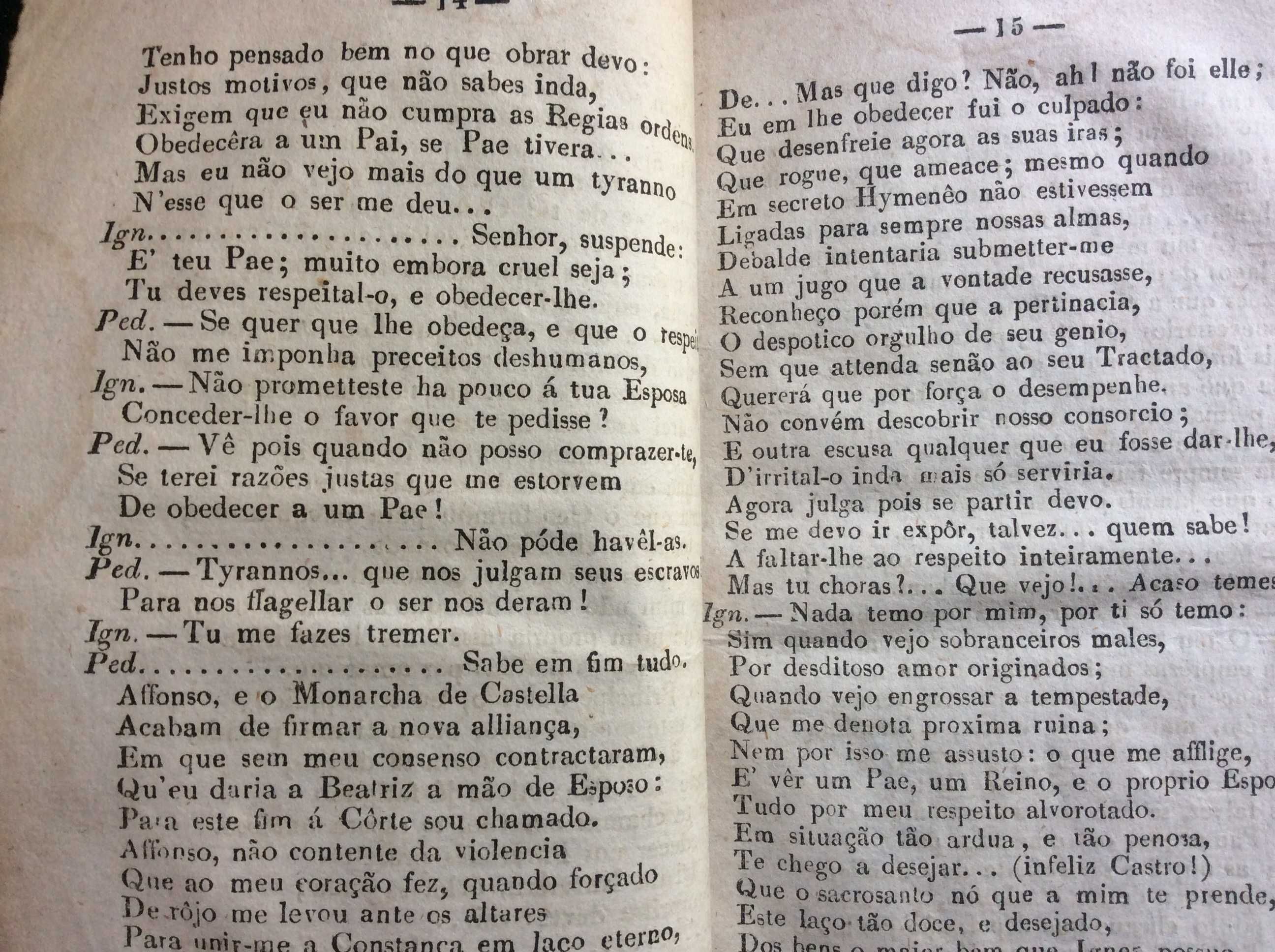 Nova Castro: tragedia de João Baptista Gomes Junior; 1857. Raro